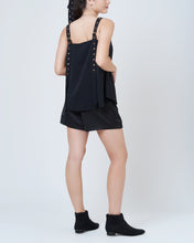 Load image into Gallery viewer, YVE Two-way Buckled Flare Top - Black