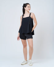 Load image into Gallery viewer, YVE Two-way Buckled Flare Top - Black
