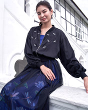 Load image into Gallery viewer, EMBER Dragonfly Embroidery Bomber Jacket