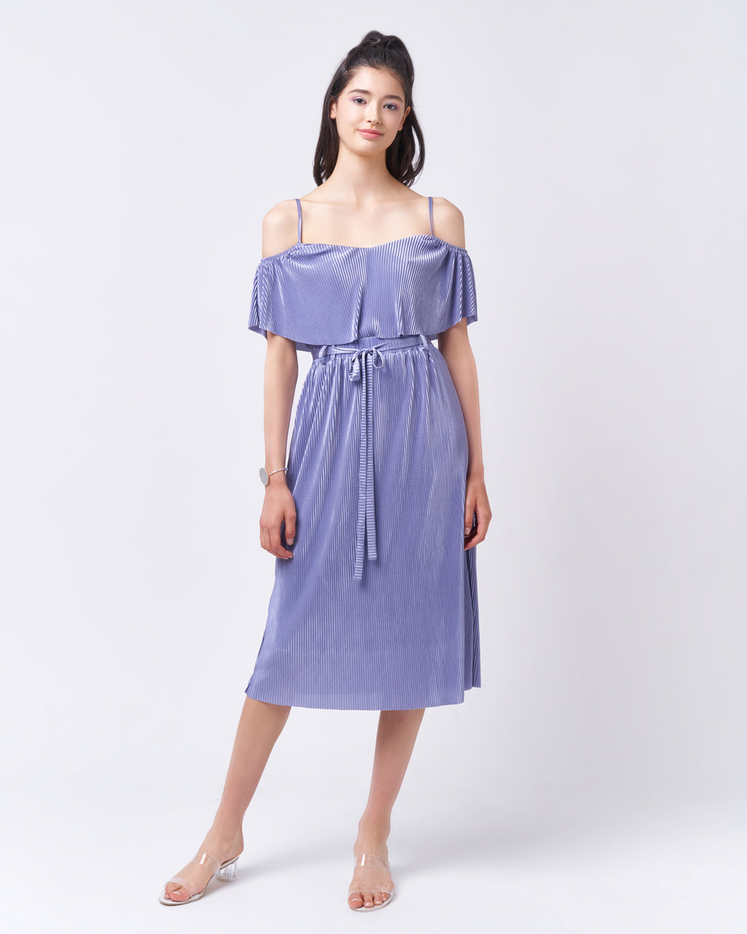 Bundle Deal (PERI Pleated Top + CARI Culottes/ FIBI Skirt) PERIWINKLE SET
