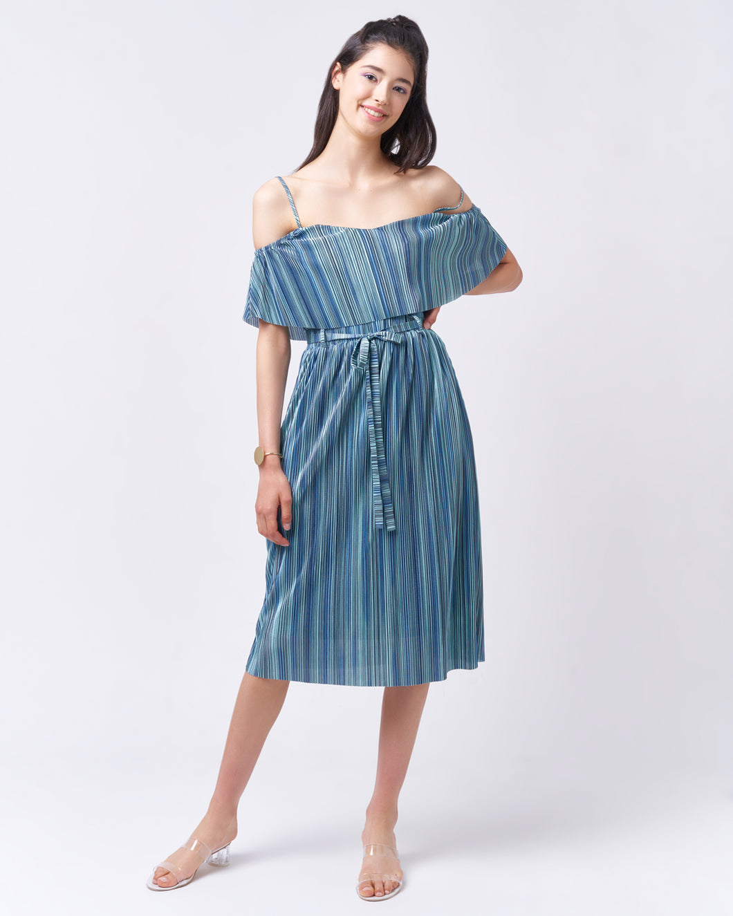 Bundle Deal (PERI Pleated Top + CARI Culottes/ FIBI Skirt) GREEN SET