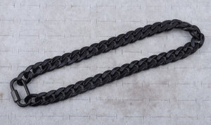 Acrylic Black Chain Lock Pendant Necklace