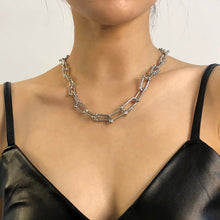 Load image into Gallery viewer, Chunky U Shape Link Chain Necklace (Gold/ Silver)