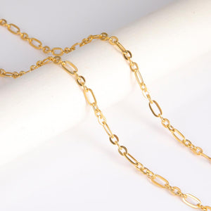 Stainless Steel Gold Mask Chain Necklace