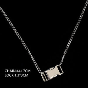Clasp Lock Buckle Pendant Necklace